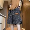 Pantalones Cortos Estampados por Todas Partes, Verano Calle Alta Americana Pantalones de Media Pierna Funcionales, Ropa de Trabajo de Secado Rápido, Pantalones Deportivos Casuales, Modernos