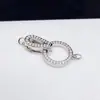 DIY Fivela de Fecho para Colar com Pérolas e Diamantes Finos em Prata de Lei S925 Fivela de Conexão para Pulseira de Pérolas Acessórios de Fecho