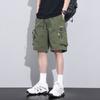 Shorts de Seda de Hielo para Hombre 2024 Verano Nuevo Verde Militar Ropa de Trabajo Americana Marca de Moda Deportes Casual Pantalones de Cinco Puntos para Hombre