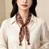 Collar de Bufanda de Seda con Cadena de Tres Cuentas de Anacardo, Accesorio de Bufanda para Traje de Vestir Vintage, Pulsera, Bufanda de Seda con Cadena de Tres Cuentas de Anacardo Estilo Coreano