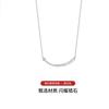 Collar de Plata de Ley 925 con Diamante Sonrisa para Mujer Forma de T Hogar Verano Nuevo Lujo Accesible Diseño de Nicho Cadena para Clavícula Cara Sonriente