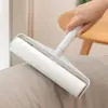 Rodillo Quita Pelusas con Mango Telescópico Largo, Cepillo Pegajoso para Ropa, Mopa de Papel Desprendible para Eliminación de Polvo