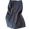 Falda de lana línea A para mujer, nueva colección otoño/invierno 2026, elegante, de cintura alta, con abertura, de longitud media, de una pieza, ajustada al cuerpo, falda de corte recto