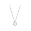 Collar de Corazón de Concha Blanca, Moderno y Elegante, Nuevo Regalo para el Día de San Valentín Chino, Cadena Labial de Lujo Accesible, Colgante en Forma de Corazón, Cadena para Clavícula