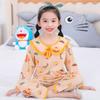 Pijama delgado de manga larga para niña primavera y otoño cuello de muñeca Princesa ropa infantil lindo caricatura traje de ropa para el hogar para niña