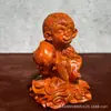 Escultura em Jacarandá Macaco Ji Segurando Pêssego Macaco Aniversário Doze Signos do Zodíaco Macaco Artesanato em Madeira Maciça Acessórios para Casa Enfeites