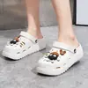 Zuecos de Suela Gruesa Eva Zapatos de Jardín Lindos Color Caqui Zapatos Cerrados para Mujer Padre-Hijo Transpirables para Exteriores Zapatos de Playa de Moda