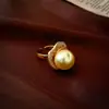 Elegante Anillo de Esmalte para Mujer, Diseño de Nicho Estilo Ins, Anillo Ajustable de Punta Abierta con Patrón para Dedo Índice, Anillo de Dedo del Pie, Directo de Fábrica
