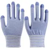 Guantes de verano de nailon a rayas, finos con estampado de cebra, muy elásticos, transpirables, resistentes al desgaste, para el trabajo y protección solar, adecuados para hombres y mujeres
