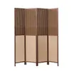 Biombo de madera maciza y ratán de papel estilo chino para sala de estar, entrada de hotel, fondo plegable para comedor, pared divisoria móvil para viviendas de alquiler