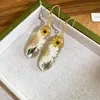 Brincos de Gancho de Resina com Flor Eterna Estilo Pastoral, Brincos de Nicho Doces e Delicados, Brincos de Luxo Leve de Alta Qualidade para Mulheres