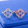 Anillo de soporte vacío de joyería Caibao 925 sin incrustaciones de piedras preciosas simple y generoso al por mayor una generación de cabello