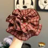 Goma para el pelo a cuadros dulce y linda de tela Dongdaemun Coreana Moda Simple Versátil Banda Elástica Duradera para Mujeres
