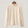 Camiseta básica de cuello medio para hombre, manga larga, otoño e invierno, con cepillado doble cara, de rebajas, top térmico con forro polar
