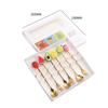 Producto transfronterizo, cuchara de acero inoxidable 304, cuchara para mezclar café, cuchara para postre con diseño de frutas, tenedor, regalo.