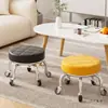 Taburete Bajo con Ruedas para Belleza Impecable, Taburete Pequeño con Ruedas Universales para Niños, Uso en Casa para Niños Pequeños, Taburete Redondo Simple de Moda Silencioso con Ruedas