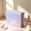 Caja de Regalo Morado Perlado Gradual Qili Cartón Blanco Engrosado Sensación de Alta Gama Caja de Regalo para Cosméticos Caja para Souvenirs