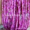 Cadena de Fritillaria de Agua Dulce de Siete Colores Teñida con Hilo Rústico 4x8mm Accesorios para Joyería Semi-terminados DIY Caliente en Amazon