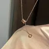 Colar Puxa-Fácil de Pérola de Zircônia Lua Moda Luxo Leve Nicho Exquisito Corrente de Clavícula Design Simples Personalizado Joias