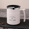 Taza de café de acero inoxidable 304 de doble capa, gruesa, de alto valor de color, de alta sensación, para trabajadores de oficina, taza de agua universal con tapa