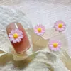 Novas Decorações de Unhas Florais Dopamina Color-Blocked, Acessórios de Unha e Cabelo Estilo Fresco Cor Pura, Acessórios de Resina DIY