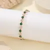 Pulsera de lujo de circonita brillante y colorida más vendida transfronteriza, joyería de alta gama simple y de nicho con incrustaciones de circonita al por mayor