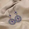 Pendientes de hoja de arce huecos pintados de personalidad de estilo nacional vintage para mujer, nuevos pendientes chinos, pendientes de circonita de uso múltiple