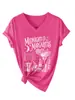Camiseta Feminina Decote V Manga Curta Fashion e Única Midnight Margaritas Eye Amazon Wish
