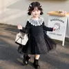 Conjunto de dos piezas de vestido floral estilo coreano para niñas, nuevo conjunto de moda de primavera y otoño 2026 para niñas pequeñas