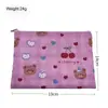 Bolsa de Almacenamiento de Oso Melocotón Rosa con Cremallera Portátil para Maquillaje, Neceser de Viaje, Estuche Multifuncional para Estudiantes, Bolsa de Belleza