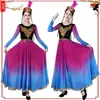Trajes de Danza de Xinjiang Estilo Étnico Danza de Apertura Uigur Falda Larga Atuendo de Performance Falda Larga para Adultos