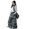 Conjunto de Primavera y Otoño para Niñas 2026 Nuevo Casual Camuflaje de Estrella de Cinco Puntas Pantalones Cargo y Camiseta Interior Conjunto de Dos Piezas para Venta Transfronteriza