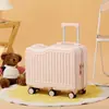 Mala Infantil com Alça de Carrinho, Design para Montar, Rodas Universais Duráveis, Mala Robusta de 20 Polegadas com Cadeado de Senha, Mala de Viagem Durável, Bagagem de Mão