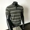 Camisa polo retro de manga corta a rayas color-blocking para hombre, tejido de punto con textura plisada, transpirable, polo de verano