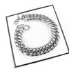 Pulseira masculina de aço inoxidável, transfronteiriça, Europa e Estados Unidos, pulseira de aço de titânio dupla redonda, alta sensação de joias antidesbotamento, atacado