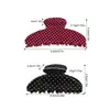 Estilo Nuevo Otoño e Invierno Pinza para el Cabello de Semiesfera de Lunares de Gama Alta Pinza de Tiburón Retro Moda Parte Trasera de la Cabeza Accesorios para el Cabello para Mujeres