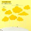 Paquete de 10 Decoraciones para Pastel de Cumpleaños Bola de Pelusa Nube Inserción Arcoíris Luna Nube Blanca Globo Aerostático Adornos de Inserción