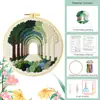 Kit de Material para Bordado Túnel na Floresta, Estilo Nórdico, Decoração de Sala de Estar Ins, Arte de Parede DIY Feita à Mão, Atacado do Fabricante