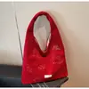 Bolsa de Ombro Versátil Casual Transfronteiriça Moda Outono e Inverno Estilo Grande Capacidade Coreana Tendência Nicho Literária Bolsa de Mão Bolsa Tote