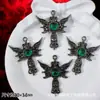 Accesorios de Estilo Oscuro Estilo Europeo y Americano Mariposa Negra Pistola Cruz de Rosa Colgante Pulsera de Cuentas DIY Collar