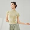 Ropa de Baile Danza China para Adultos Mujeres Verano Nuevo Aspecto Adelgazante Cuello Alto Manga Corta Ropa de Práctica Top