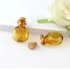 Frasco de Vidro Cor de Champanhe com Borda de Renda e Rolha de Cortiça, Garrafa dos Desejos, Frasco de Cabelo, Colar DIY, Acessórios para Chaveiro