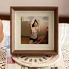 Porta-retrato de madeira estilo chinês com borda chanfrada tridimensional para mesa 567 polegadas A4 Porta-retrato DIY feito à mão Porta-retrato decorativo Pendurado na parede Venda por atacado