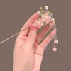 Pasador de Borla Rosa para Mujer, Estilo Antiguo, Pasador de Alta Gama, Elegante Nuevo Estilo Chino, Pasador Moderno para Hanfu, Accesorio para el Cabello