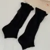 Calcetines de encaje con volantes estilo coreano Miu con pie de apoyo, Cubrecalcetines finos de primavera y verano, Calcetines holgados, Calcetines de media pantorrilla estilo ballet