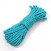 Corda de Poliéster-Algodão Monocromática 4mm Corda Trançada Artesanato DIY para Joias Pingente de Corda de Algodão Artesanato de Tecelagem Chaveiro 48 Cores