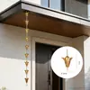 Techo de Patio Estilo Chino Flor Dorada Estilo Colibrí Cadena de Lluvia Engrosada Guía de Agua Reemplazo de Bajante para Tubería de Agua Renovación de Patio No