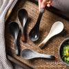 Cuchara Pequeña de Cerámica Estilo Retro y Estilo Japonés Cuchara Especial para Condimentos para Cocina de Hotel Hogar Sopa de Avena Cuchara Creativa