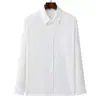 Camisas de Manga Longa de Verão para Homens de Meia-Idade e Idosos, Camisas Brancas Masculinas, Soltas e Versáteis, Camisas Finas para Idosos