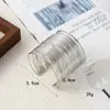 Pulseira de abertura estilo europeu e americano transfronteiriça, anel de pescoço, colar de metal multicamadas de alto nível, pulseira de braço, joia geométrica oca, atacado